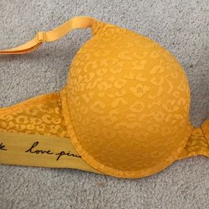 yellow pink bra